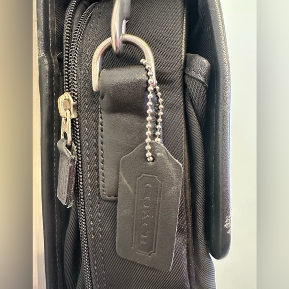 VINTAGE Coach Black Nylon & Leather Briefcase/Laptop Bag 51113 - Picture 4 of 16